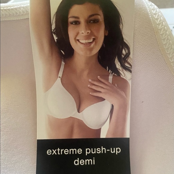 AMBRIELLE-WHITE AND BLUE BRA-38B - Picture 6 of 7